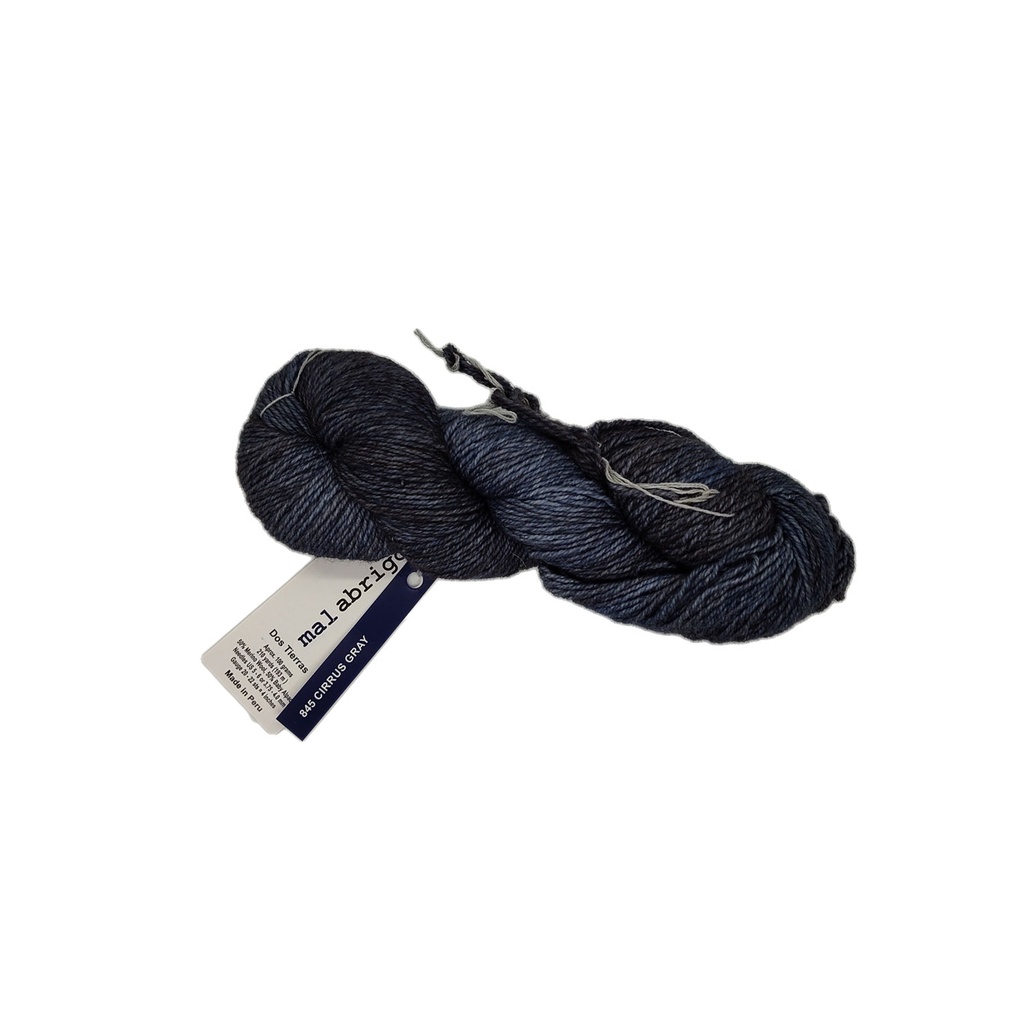 Malabrigo Dos Tierras Cirrus Gray 845