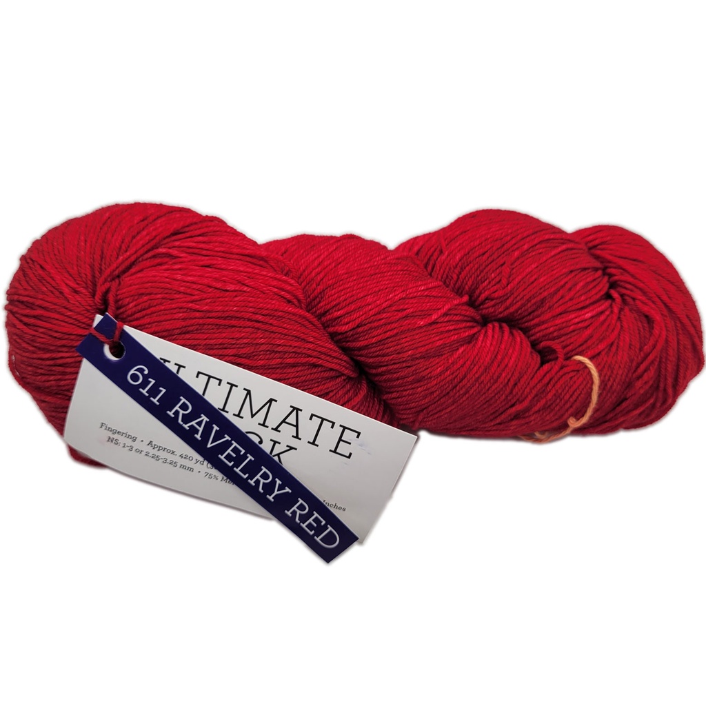 Malabrigo Ultimate Sock Ravelry Red 611