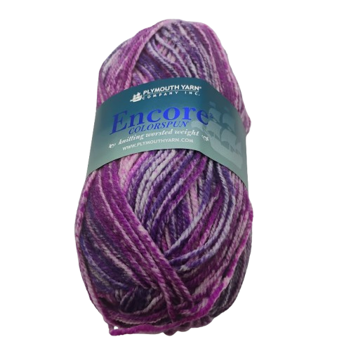 Plymouth Encore Colorspun Magenta Spray 7202