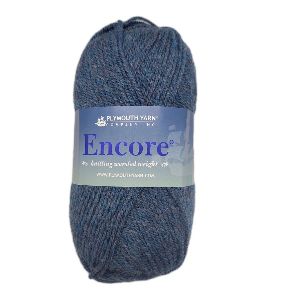 Plymouth Encore Worsted Bluebell Mix 658