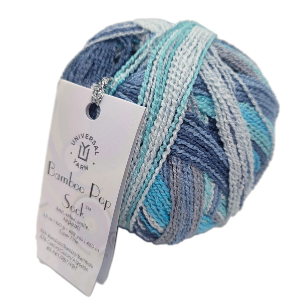 Universal Bamboo Pop Sock Waves 501