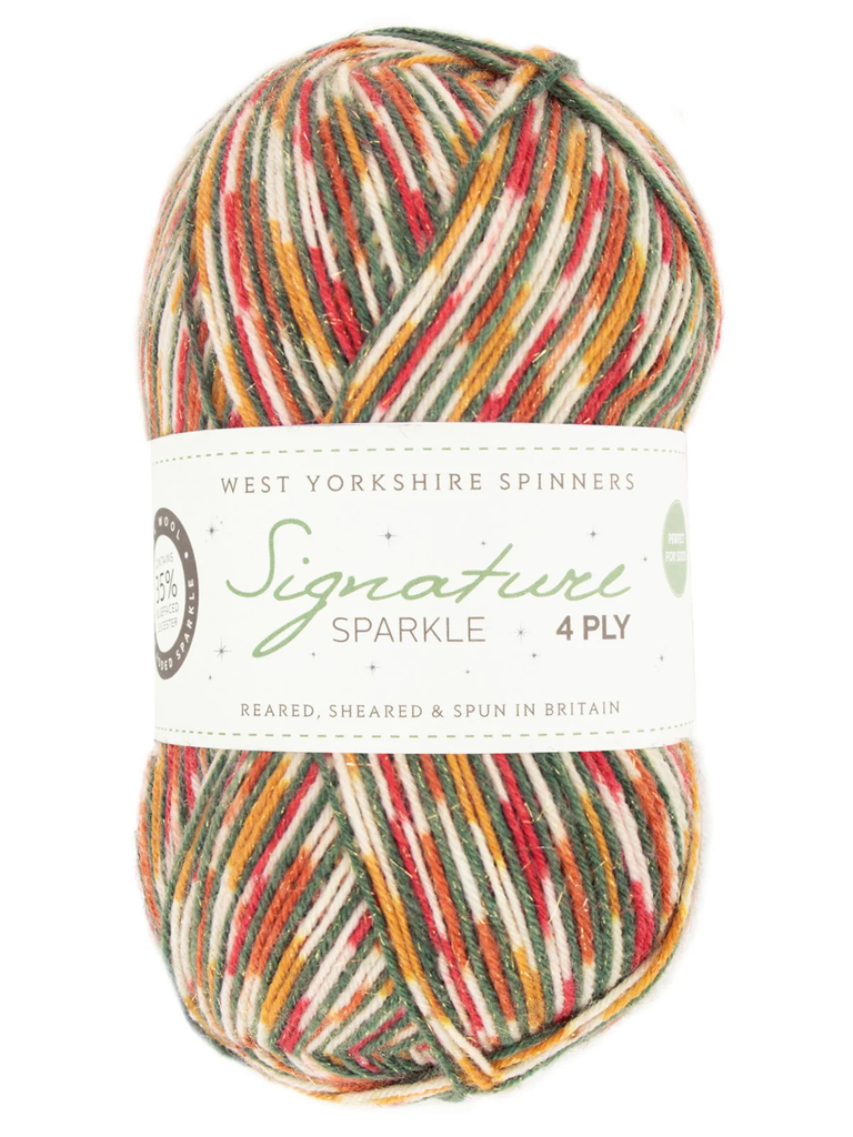 West Yorkshire Spinners Signature 4 Ply Christmas Collection Yuletide Sparkle 1208