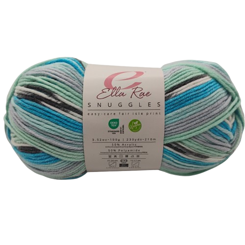 Ella Rae Snuggles Fair Isle Prince Charming 1010