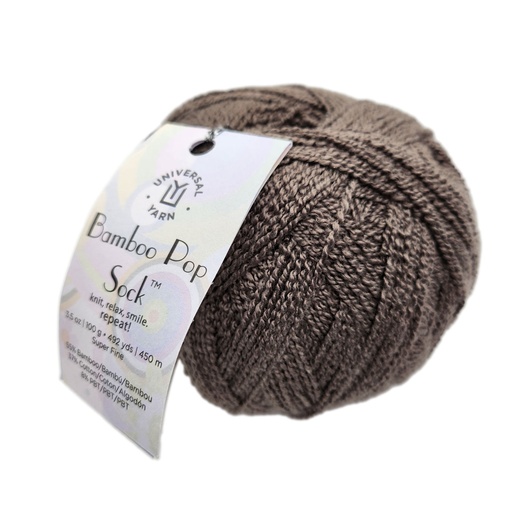 [BPO S0619] Universal Bamboo Pop Sock Solid Treebark 619