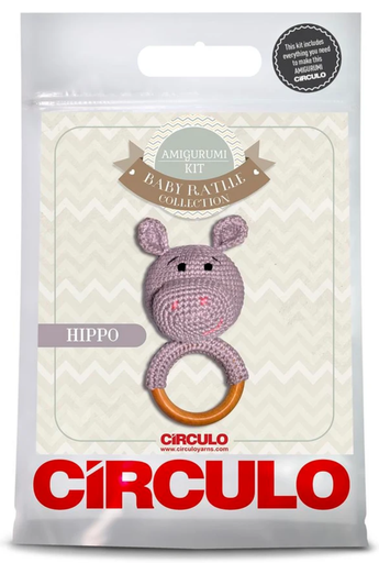 [HIPPO RATTLE] Circulo Amigurumi Kit Rattles Hippo 