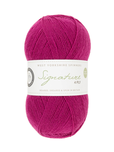 [SIG 1002] West Yorkshire Spinners Signature 4 Ply Fuchsia 1002