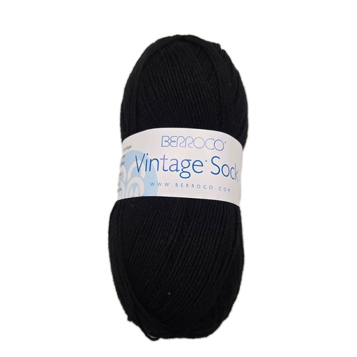 [VIN S12004] Berroco Vintage Sock Cast Iron (Black) 12004