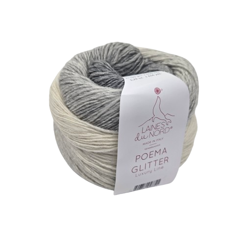 [POE 0103] Laines du Nord Poema Glitter Silver 103