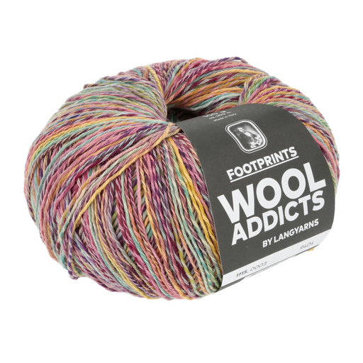 [FOO 0003] Wool Addicts Footprints Yellow, Purple, Pink, Orange 03