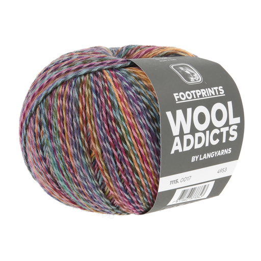 [FOO 0017] Wool Addicts Footprints Fuchsia, Blue, Green, Orange 17