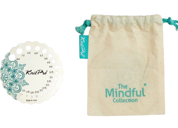 The Mindful Collection Sterling Silver Plated Metal Needle Gauge