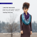 Malabrigo & Blue Sky Fibers Holiday Kit - Union Cowl featuring Caprino & Prairie
