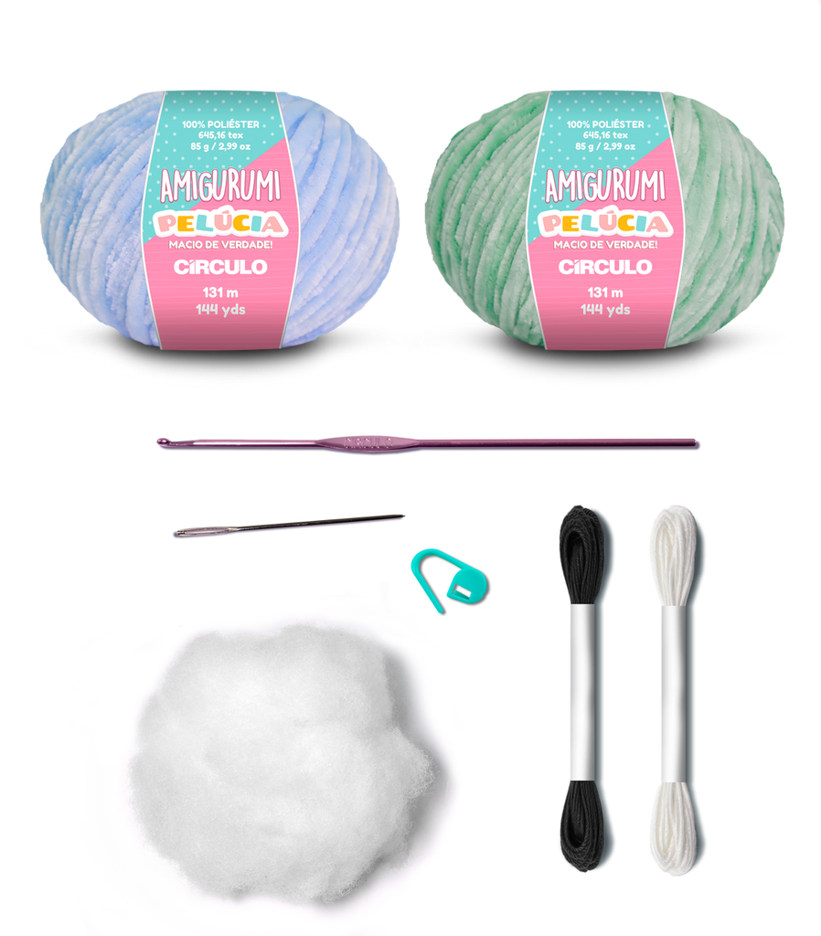 Circulo Amigurumi Kit Reversible Mood Octopus Blue & Green