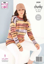 King Cole Round and Cowl Neck Sweaters Knitted in Safari Chunky 5929 (Knit)