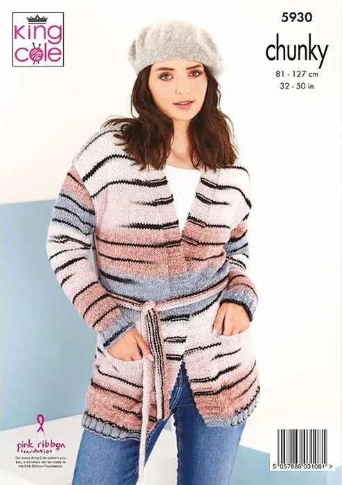 King Cole Cardigans Knitted in Safari Chunky 5930 (Knit) 