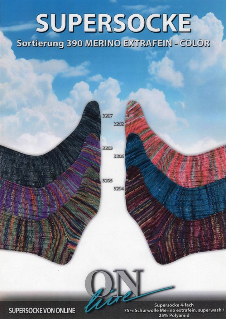 Online Supersocke Merino Extrafein-Color Plum 3204