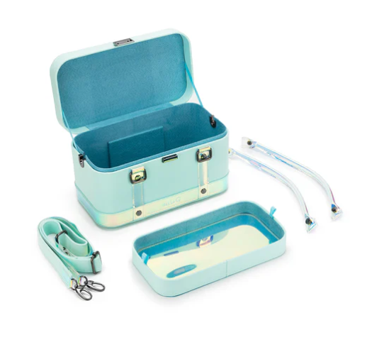 della Q Glow Collection Vinyl Train Case Starlight