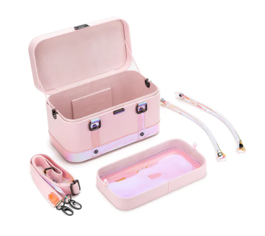 della Q Glow Collection Vinyl Train Case Sunset