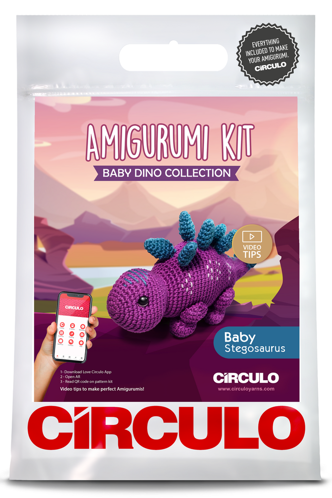 Circulo Amigurumi Kit Baby Dino Collection Baby Stegosaurus