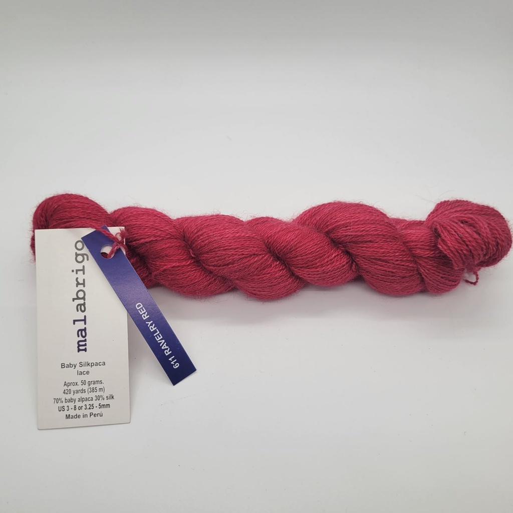 Malabrigo Baby Silkpaca Lace Ravelry Red 0611