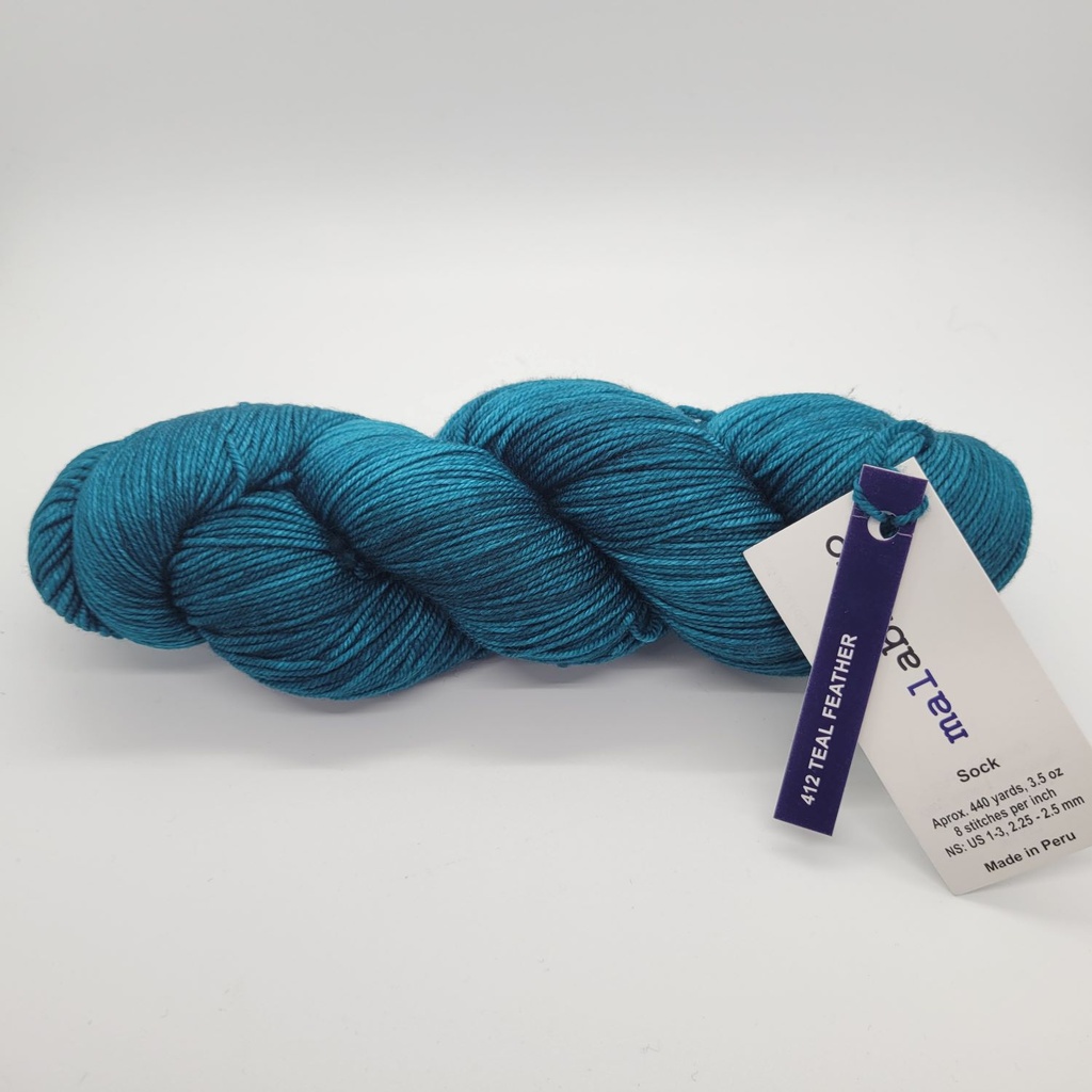 Malabrigo Sock Teal Feather 412 