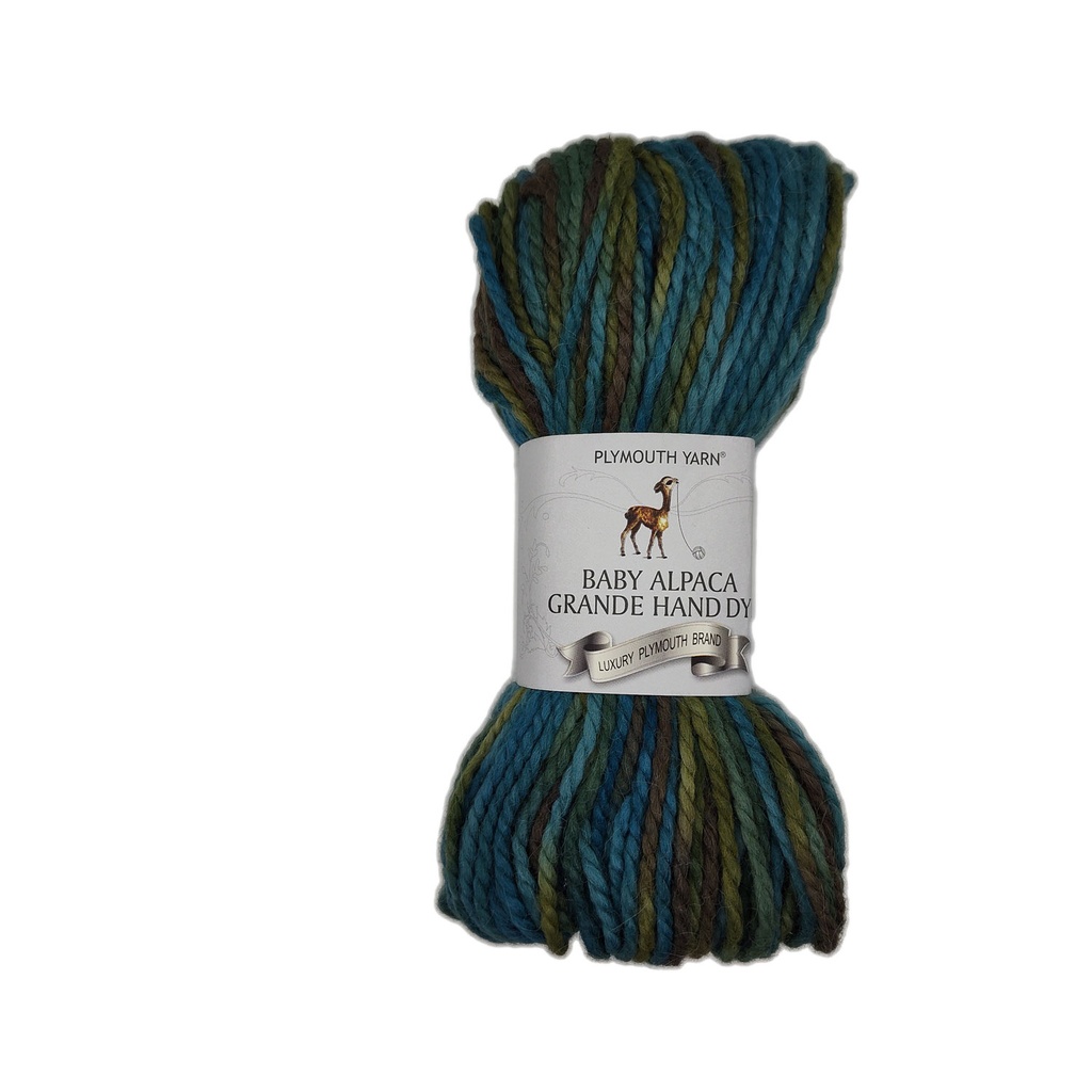 Plymouth Baby Alpaca Grande Hand Dye Blue/Green/Brown 28 (discontinued)