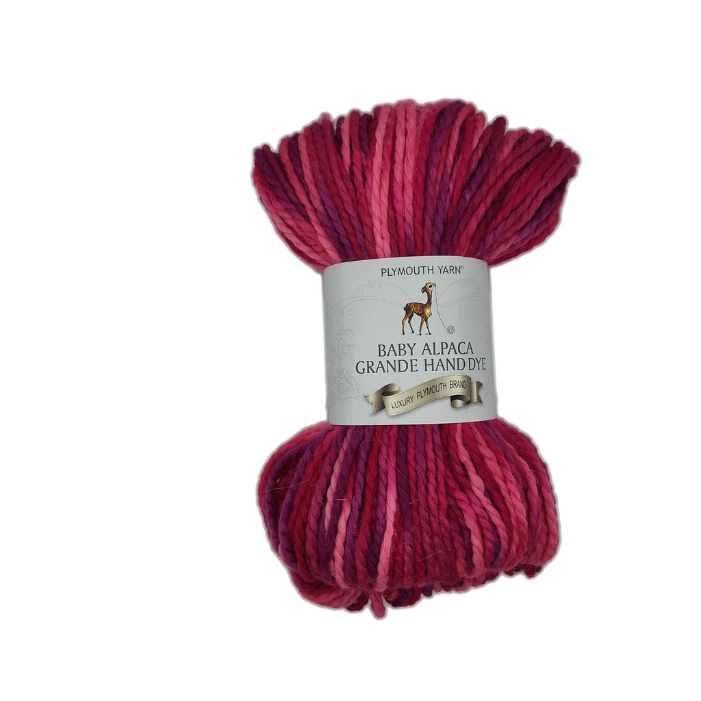 Plymouth Baby Alpaca Grande Hand Dye Hot Pink Mix 33 (discontinued)