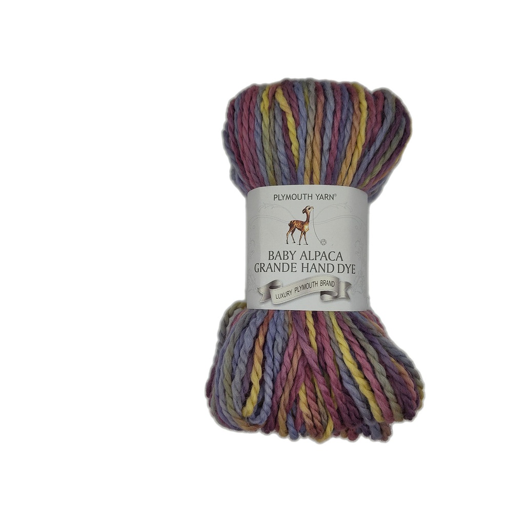 Plymouth Baby Alpaca Grande Hand Dye Purple/Yellow/Blue Mix 32 (discontinued)