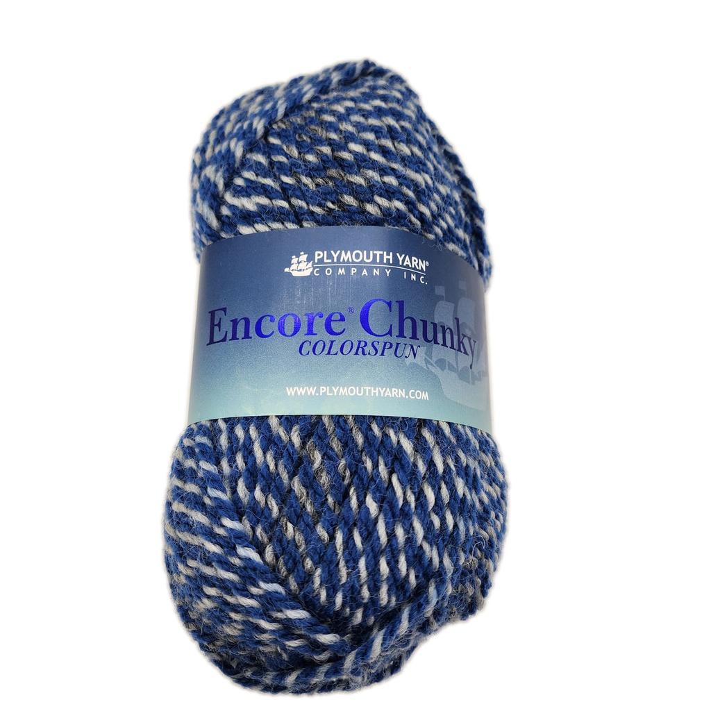 Plymouth Encore Chunky Colorspun Dk Blue/Grey 7761