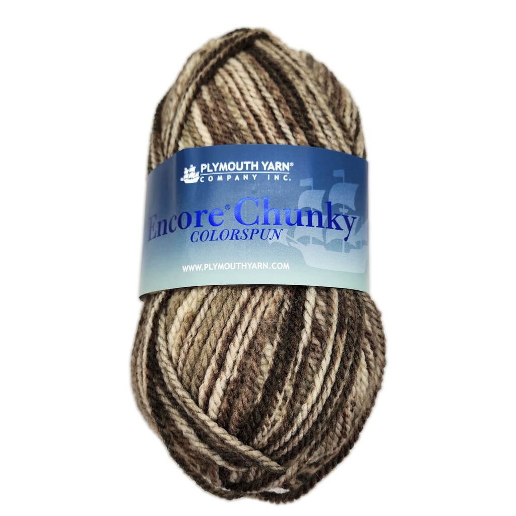 Plymouth Encore Chunky Colorspun Tans Mix 7801
