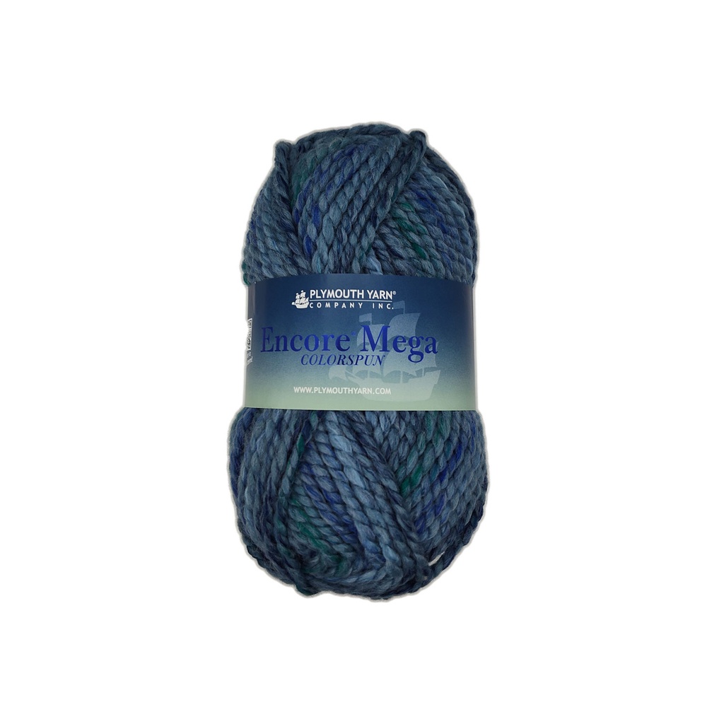 Plymouth Encore Mega Colorspun Blue 658