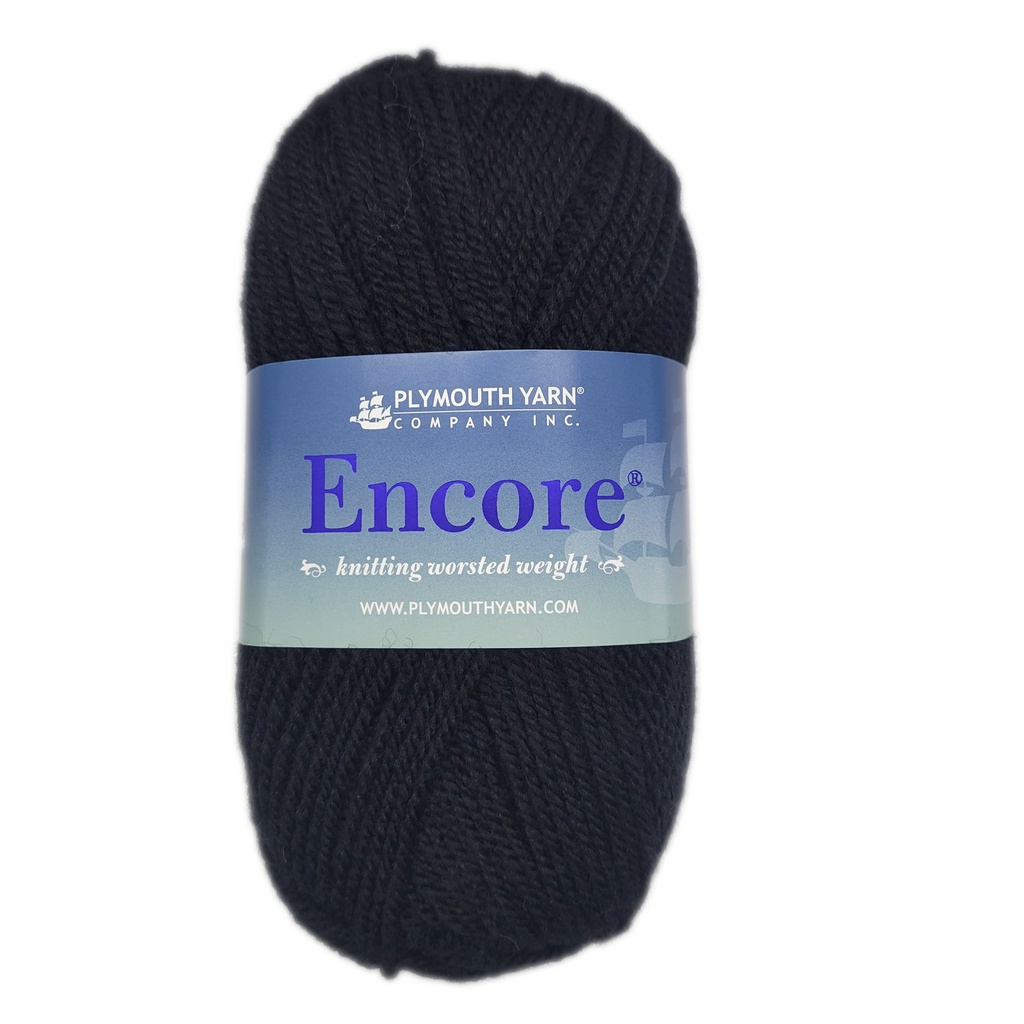 Plymouth Encore Worsted Black 217