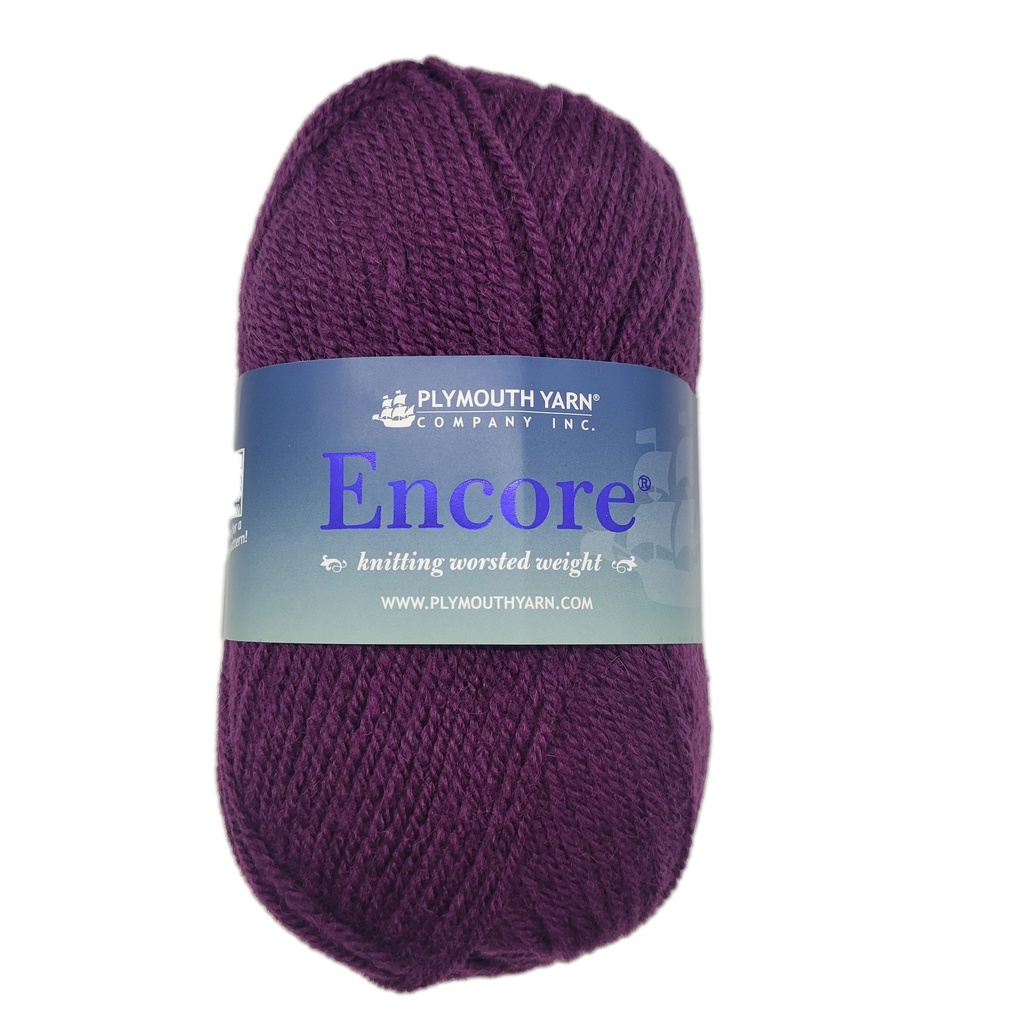 Plymouth Encore Worsted Boysenberry 9857