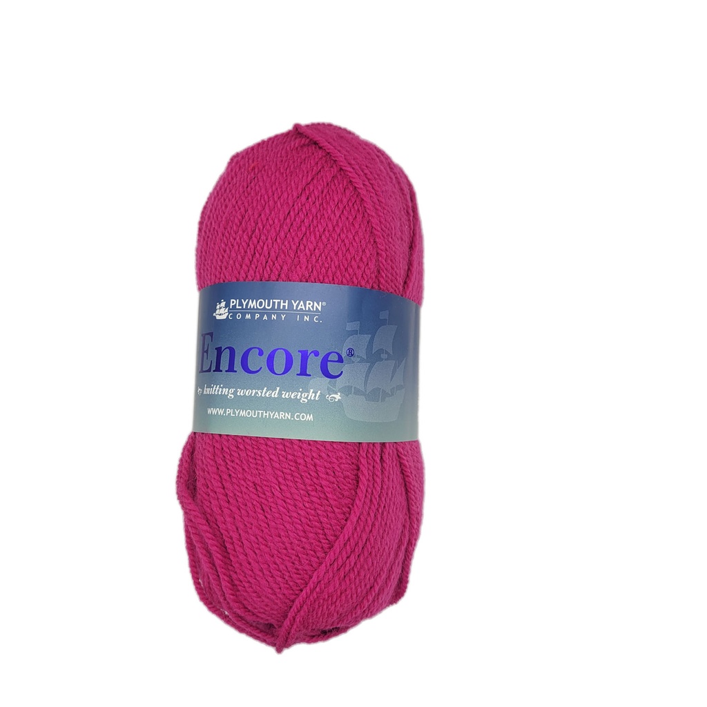 Plymouth Encore Worsted Bright Fuschia 1385