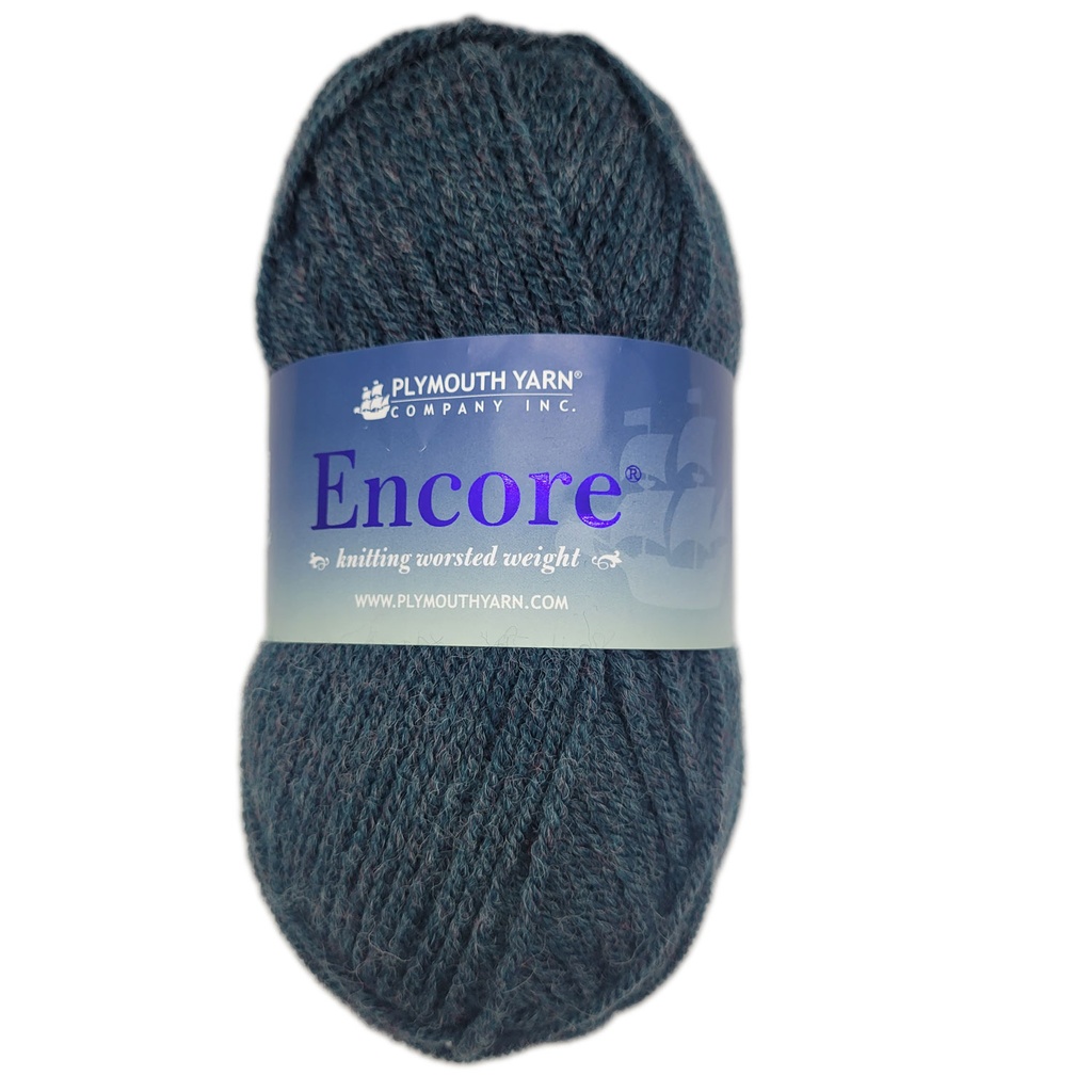 Plymouth Encore Worsted Dark Green Frost Mix 670