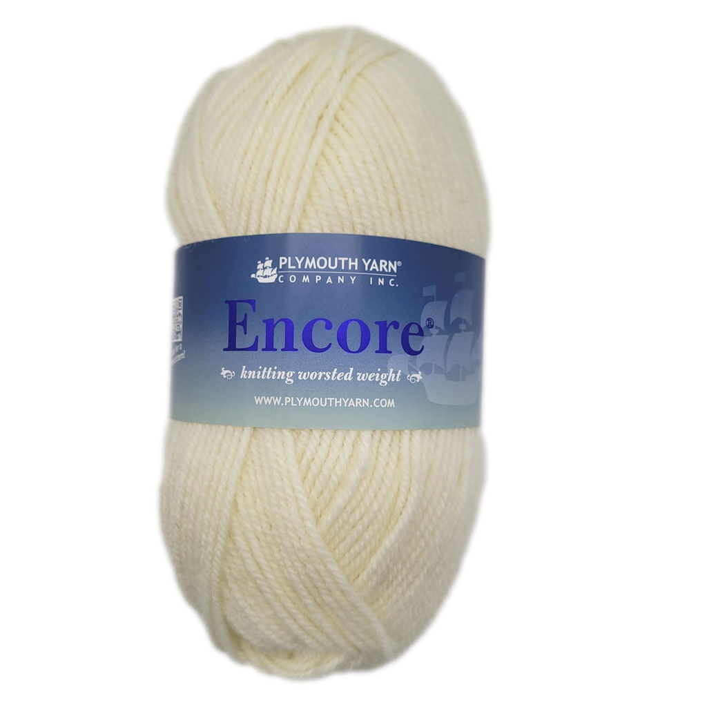 Plymouth Encore Worsted Ecru 256