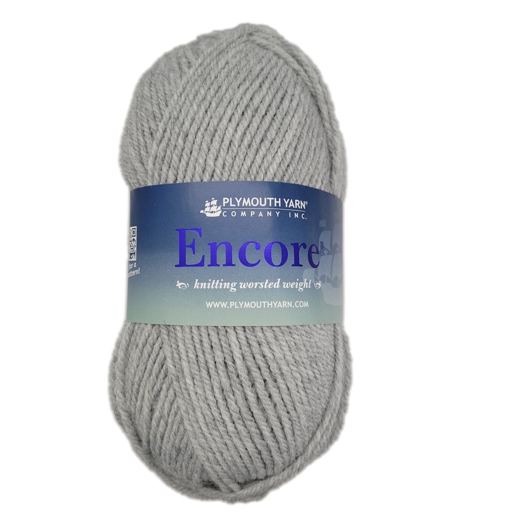 Plymouth Encore Worsted Lt Grey Heather 6007