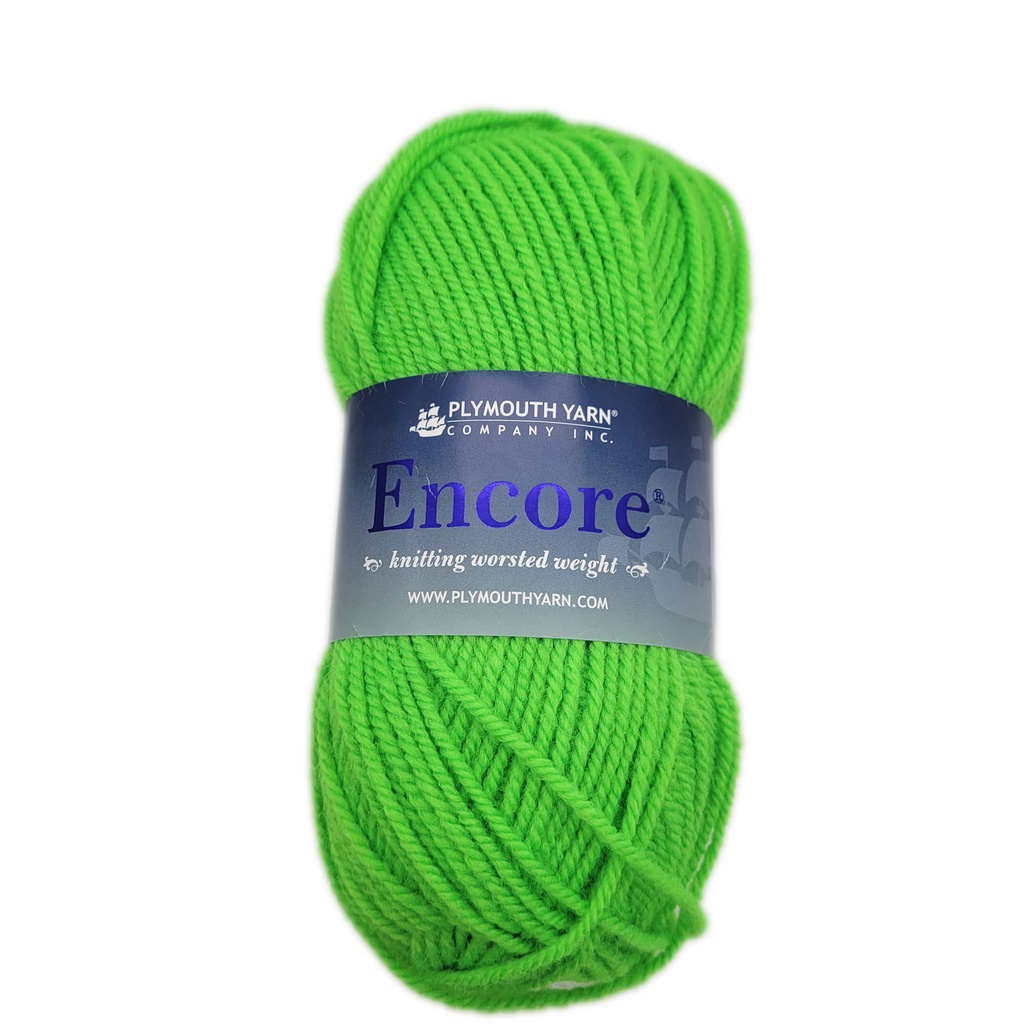 Plymouth Encore Worsted Neon Green 477