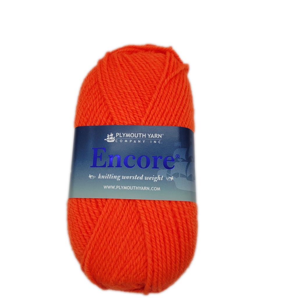Plymouth Encore Worsted Neon Orange 479