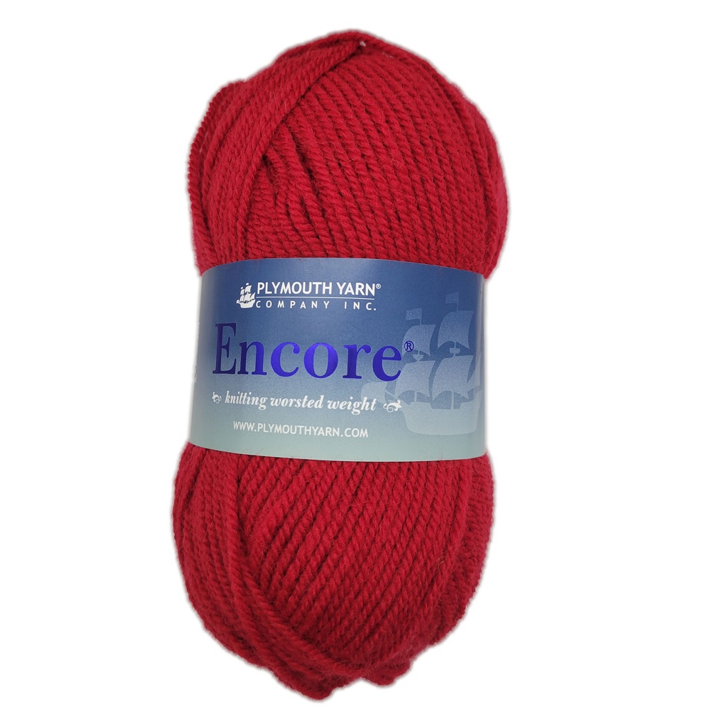 Plymouth Encore Worsted Regal Red 9601