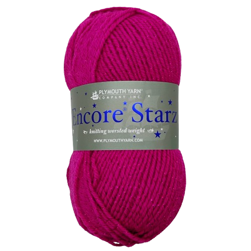Plymouth Encore Worsted Starz Bright Fuchsia G385 