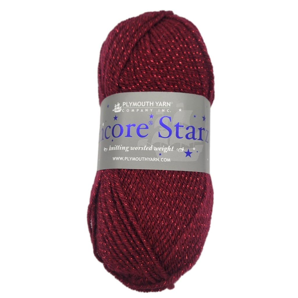 Plymouth Encore Worsted Starz Deep Burgundy G999 