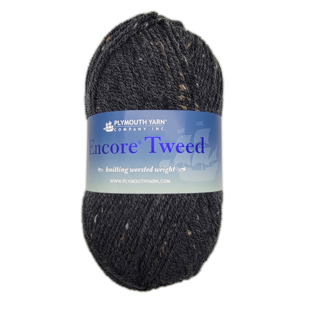 Plymouth Encore Worsted Tweed Dk Grey T520