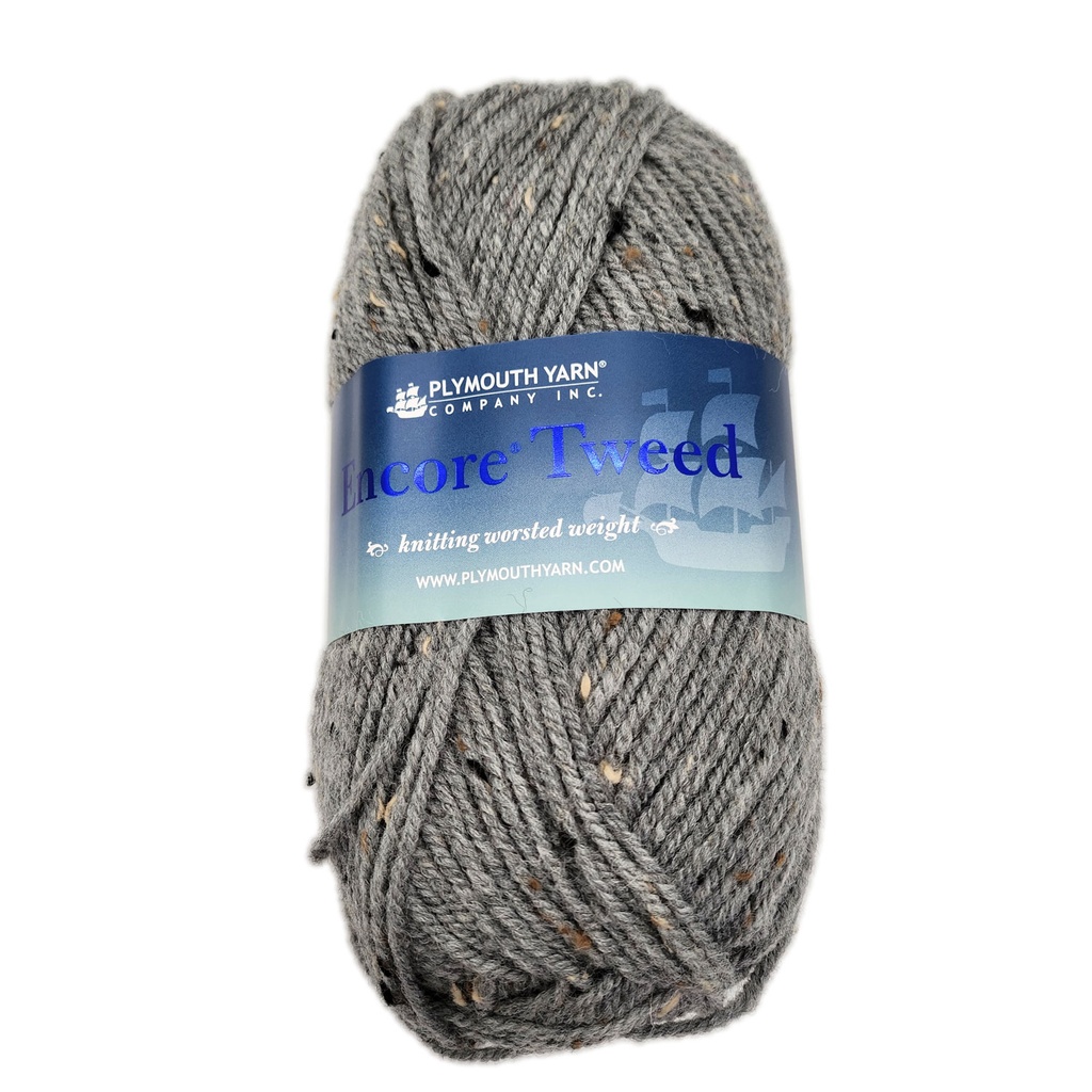 Plymouth Encore Worsted Tweed Grey T789