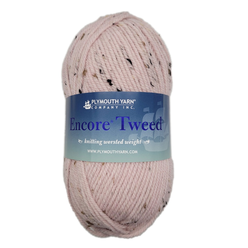 Plymouth Encore Worsted Tweed Pink 5539