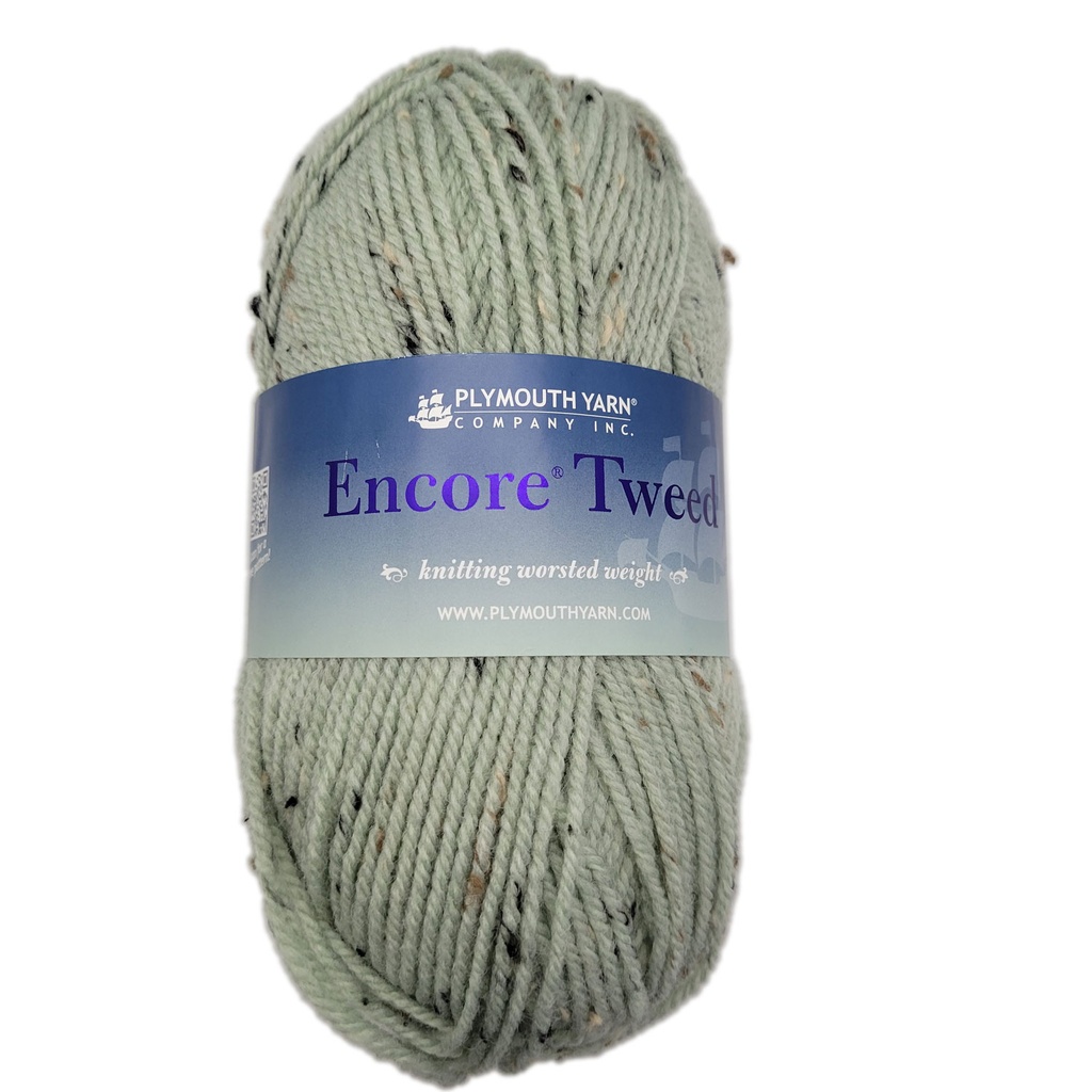 Plymouth Encore Worsted Tweed Seafoam 2334