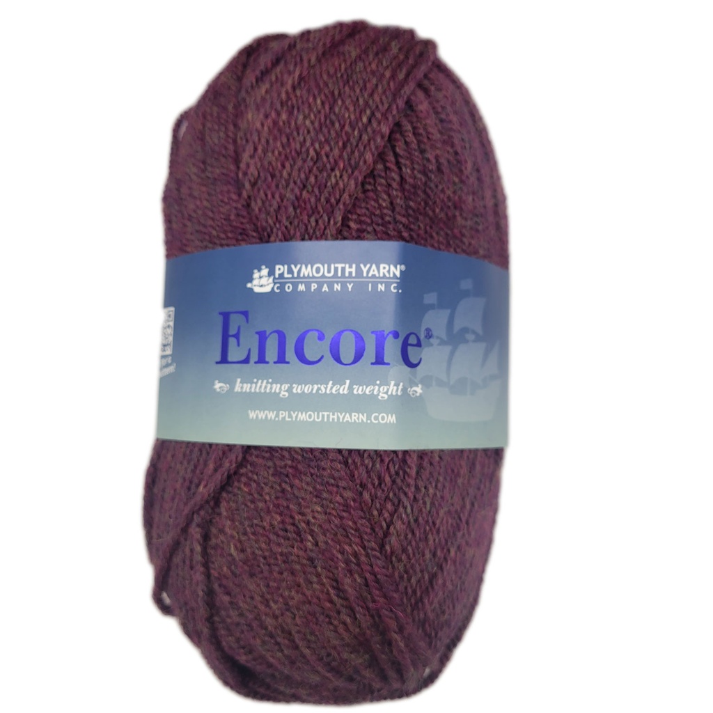 Plymouth Encore Worsted Wine Heather 686
