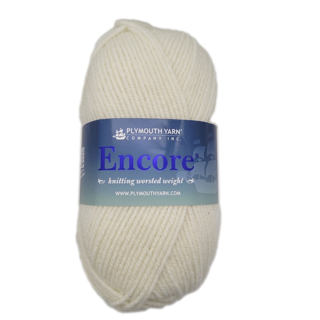 Plymouth Encore Worsted Winter White 146