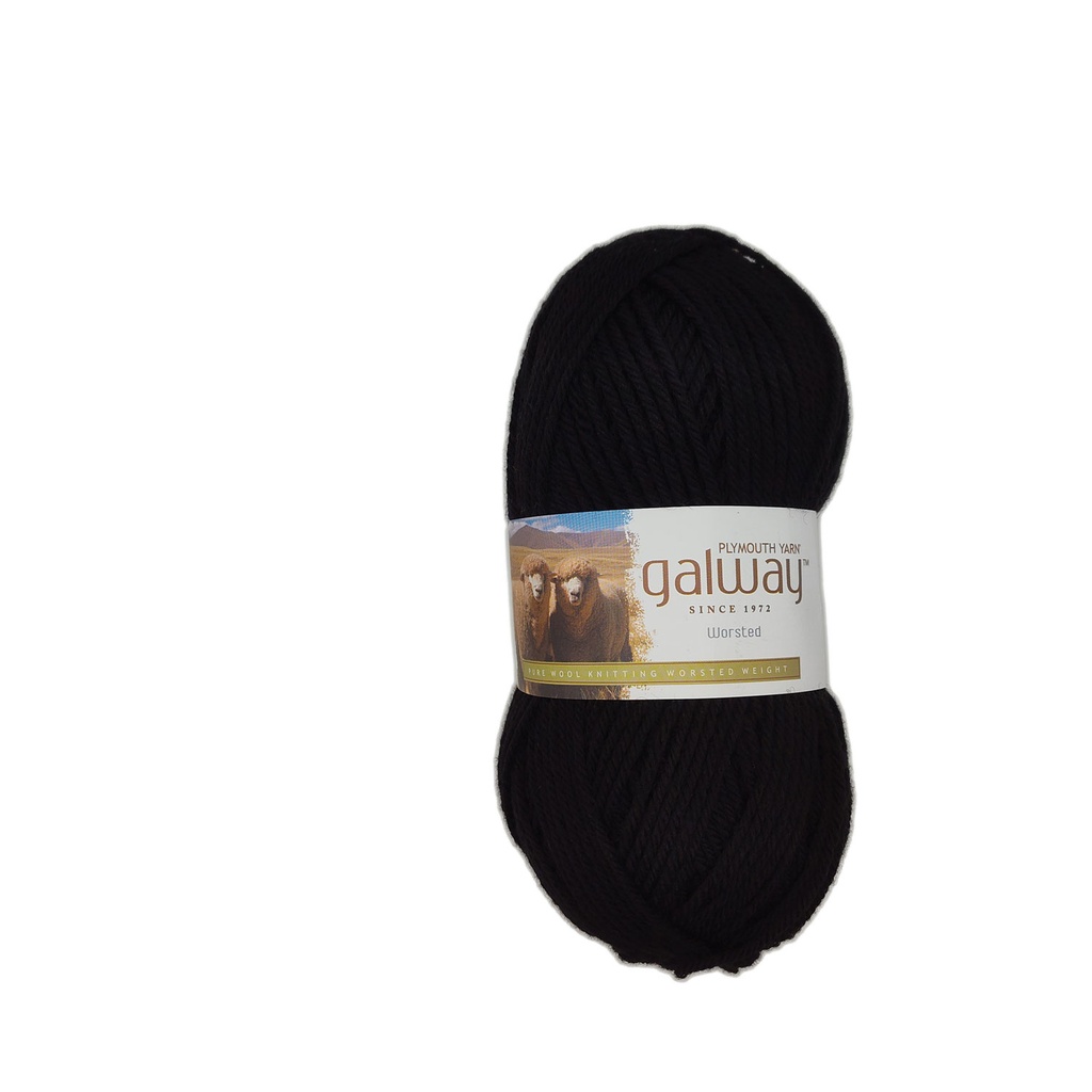Plymouth Galway Worsted Black 0009