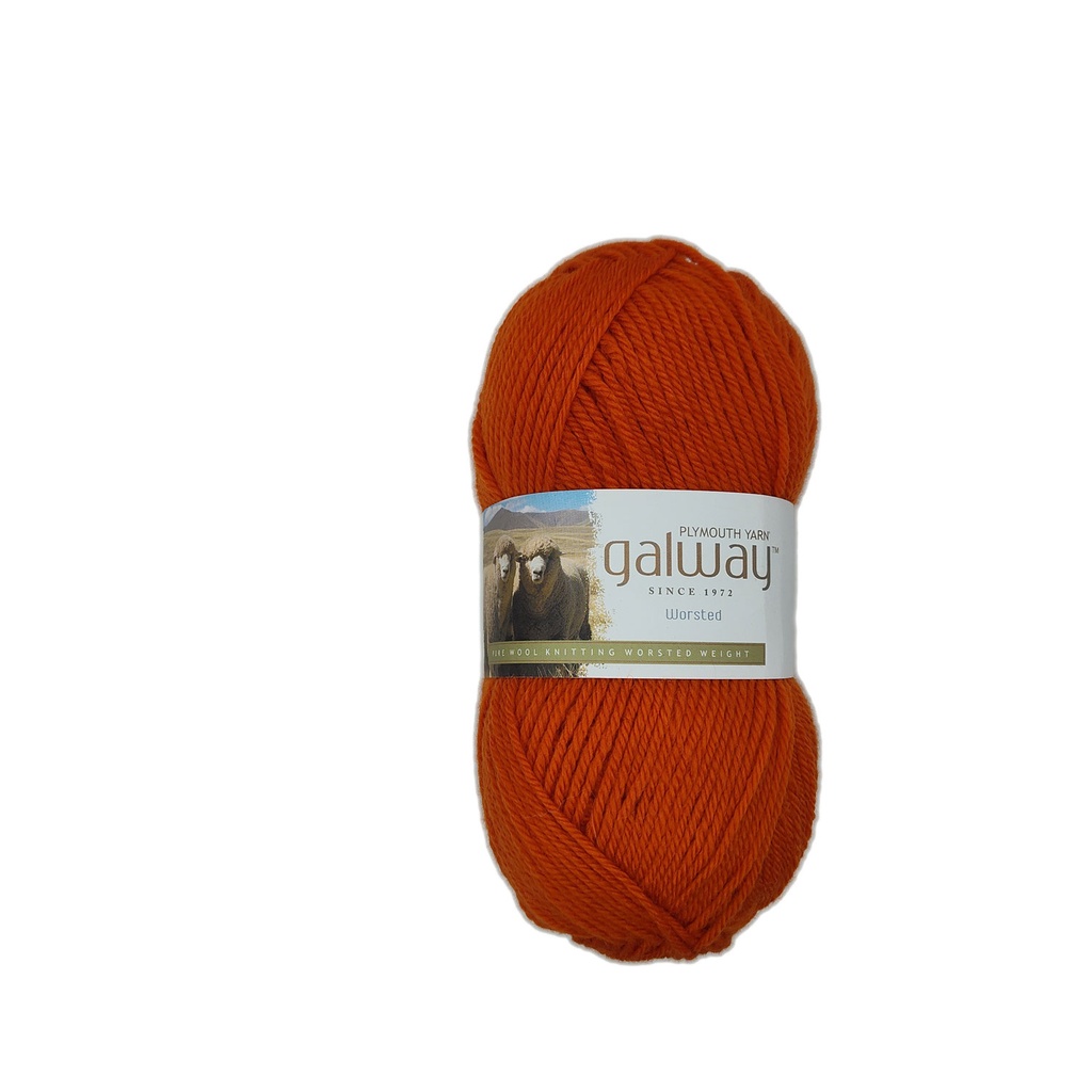 Plymouth Galway Worsted Clementine Orange 0091
